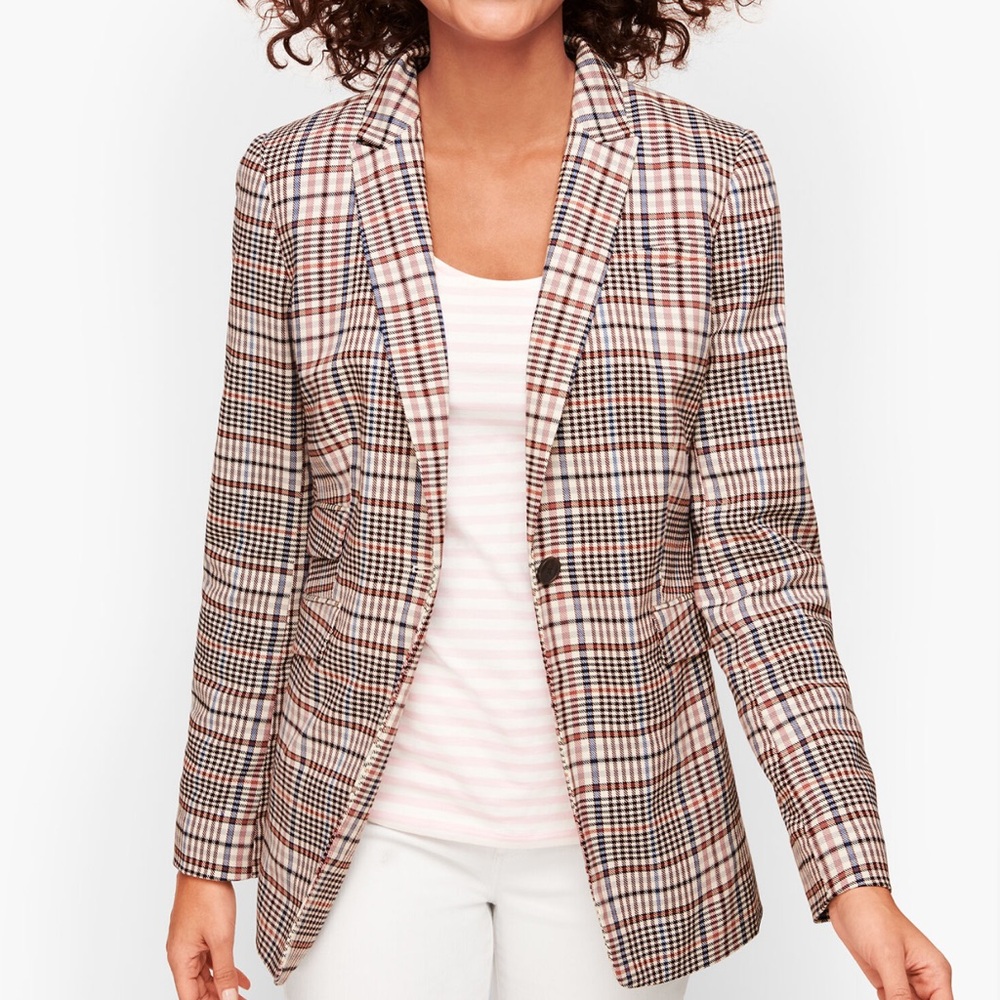 New Talbots Friday Plaid Blazer Size 2